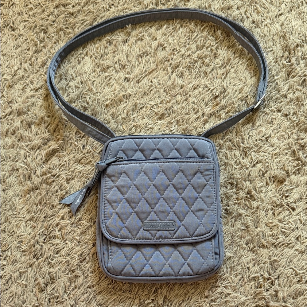 Vera Bradley Quilted Gray Crossbody Bag